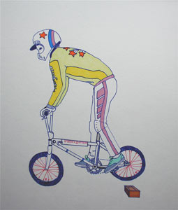 Illustrations for a Paul Smith exhibition about cycling