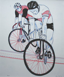 Illustrations for a Paul Smith exhibition about cycling